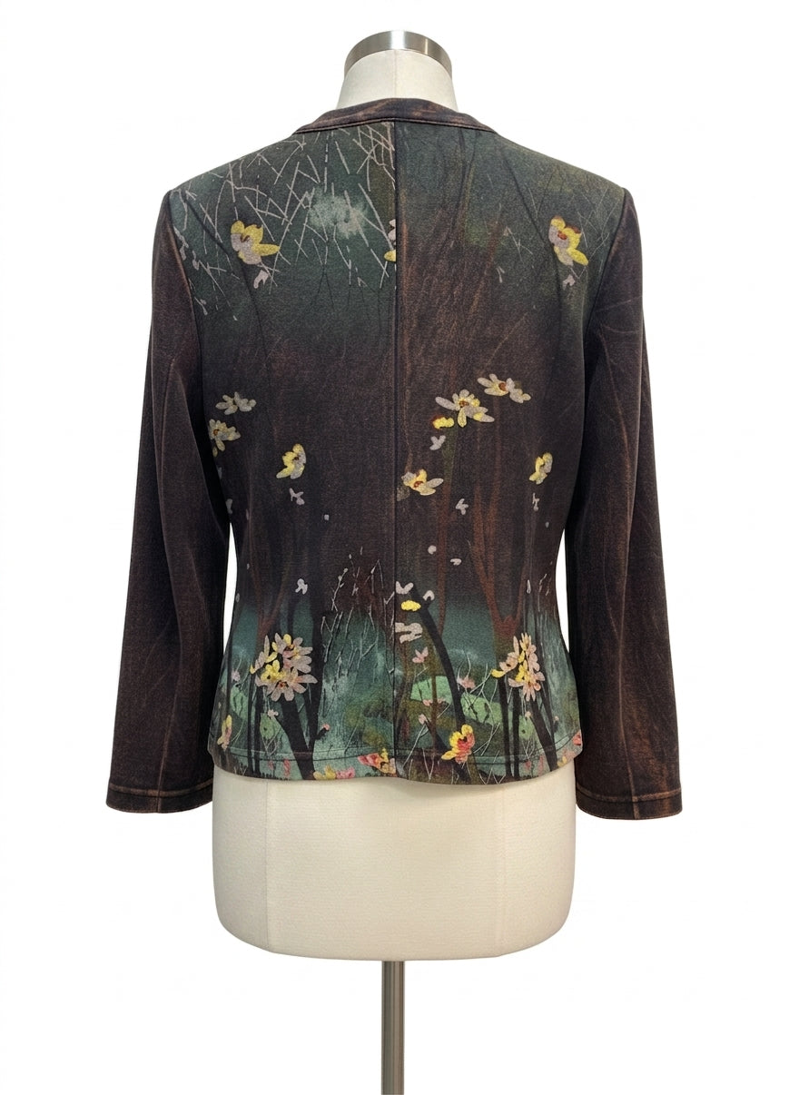 Citron · Zip Up Jacket · Large · BrownGreen