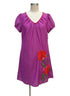 Anthropologie · Floral embroidered dress · Small · PurpRed