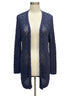 Garnet Hill · Open Drape Cardigan · Medium · Navy