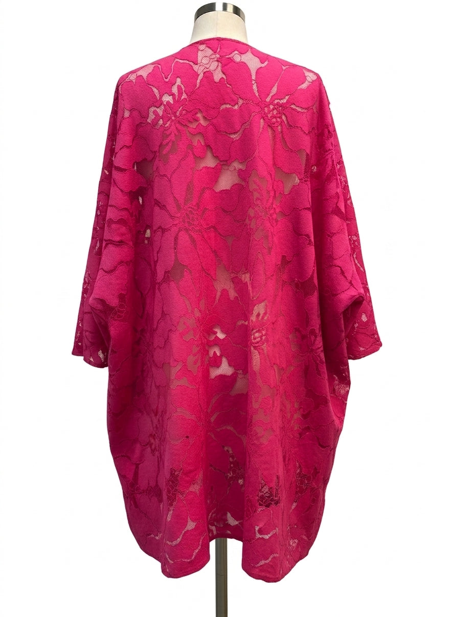 Anne Klein · Kimono · OS · Hot Pink
