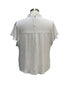 Nanette Lepore · Pleated Flutter Sleeve Top · Medium · White