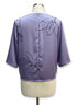Worthington · KimonoSleeve Top Abstract Floral Print · Large · PurpBlack