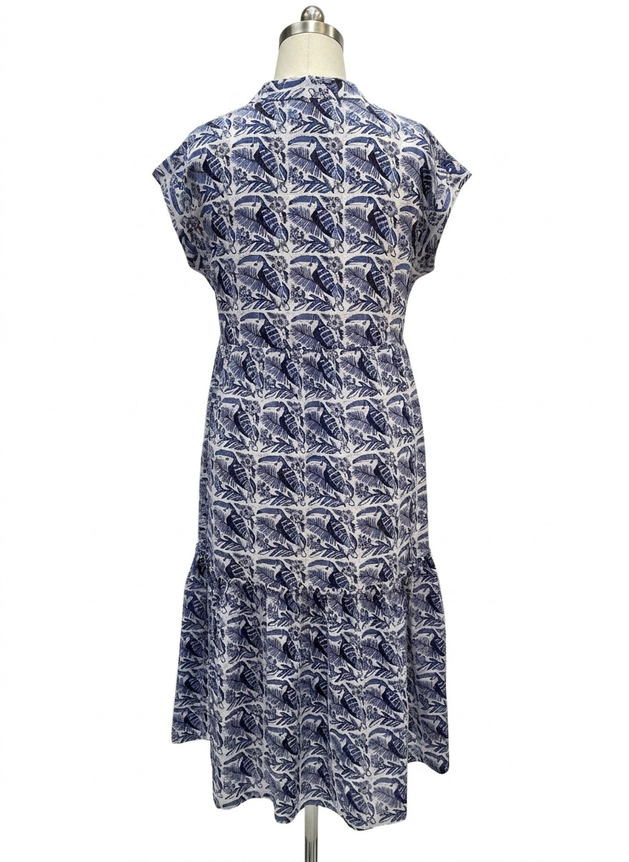 Ro's Garden · Maxi Dress · Small · WhiteBlue