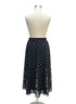JM Collection · Midi Black/White Polka-Dots Skirt · 12 · Black/White