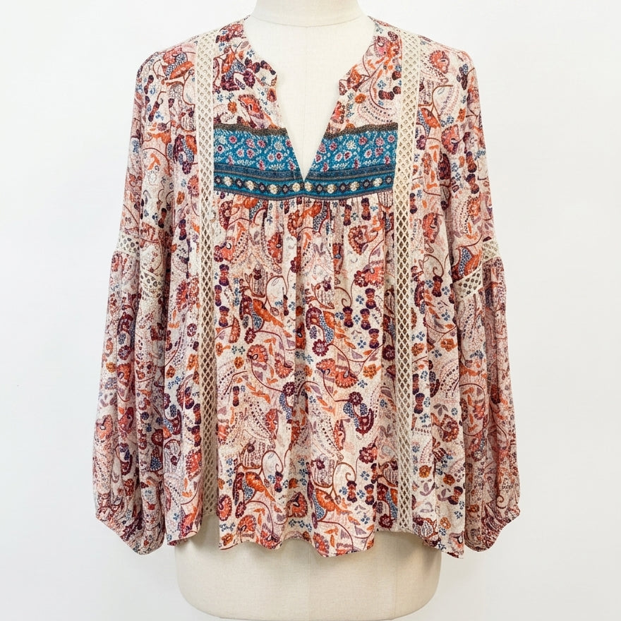 Sundance · Boho Chic Top · Small · PinkCoral
