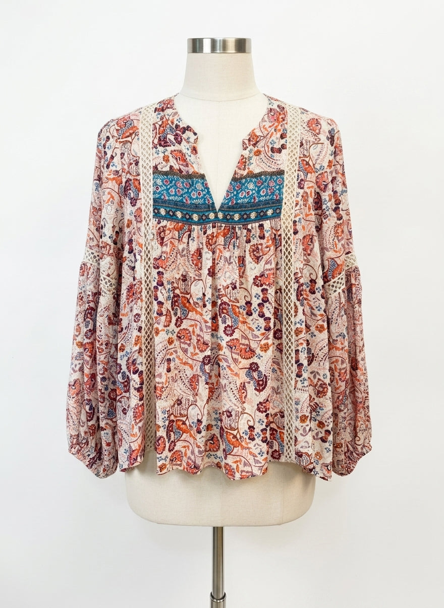 Sundance · Boho Chic Top · Small · PinkCoral