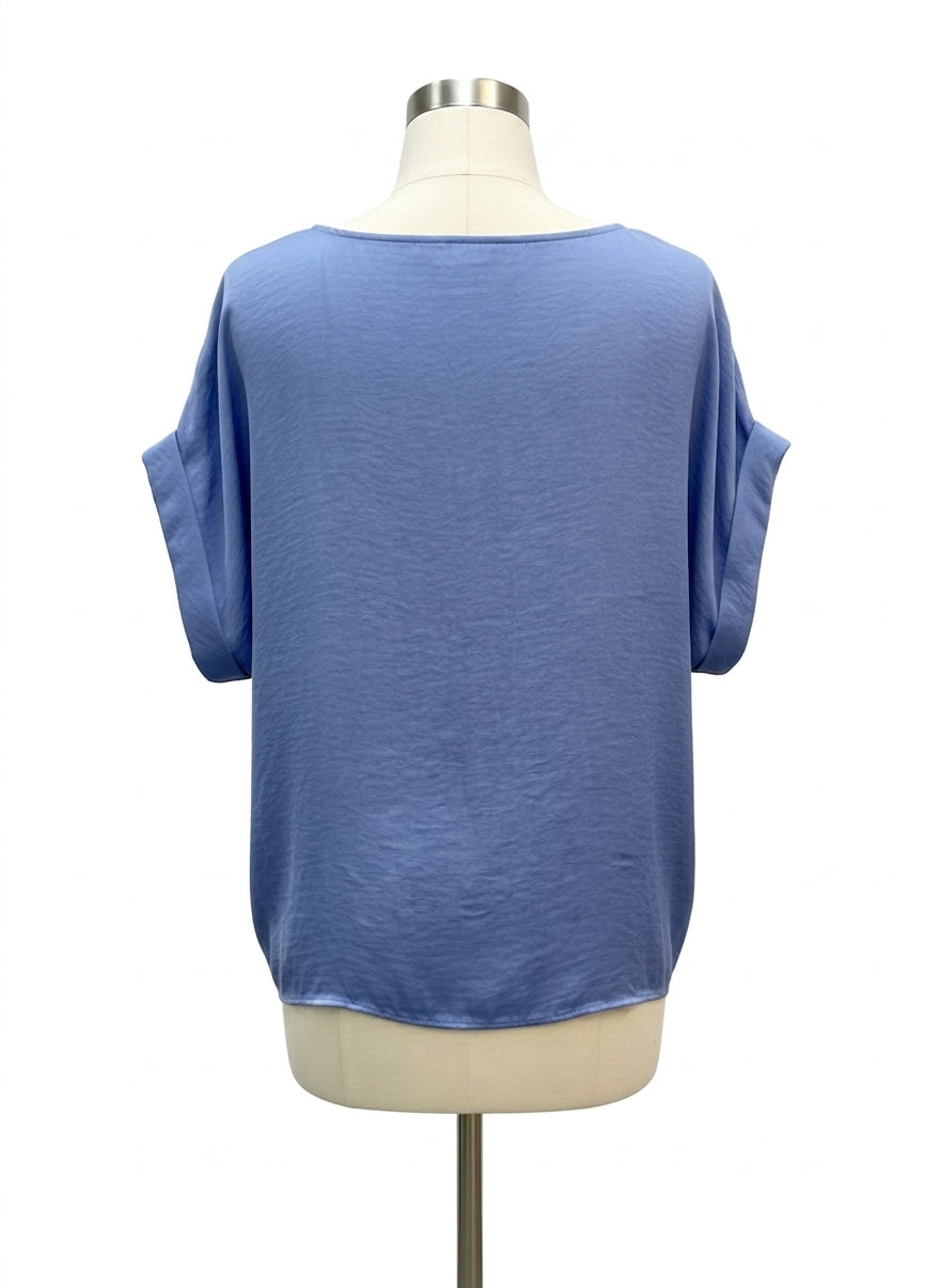 Nine West · ShortSleeve Top · 1X · Blue