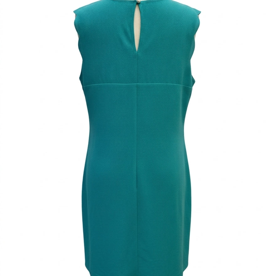 Speechless · Sleeveless Dress with Scalloped Sleeves · Medium · SeaGreen