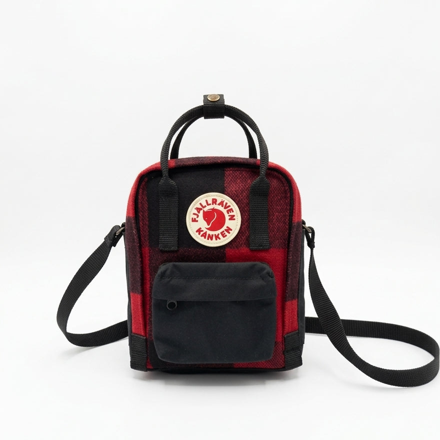 Fjall Raven · Re-Wool Sling Buffalo Plaid · Crossbody · RedBlack