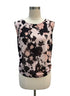 INC · BlushBlk Mesh Ruched Cap Sleeve Top · Large · Blush Black