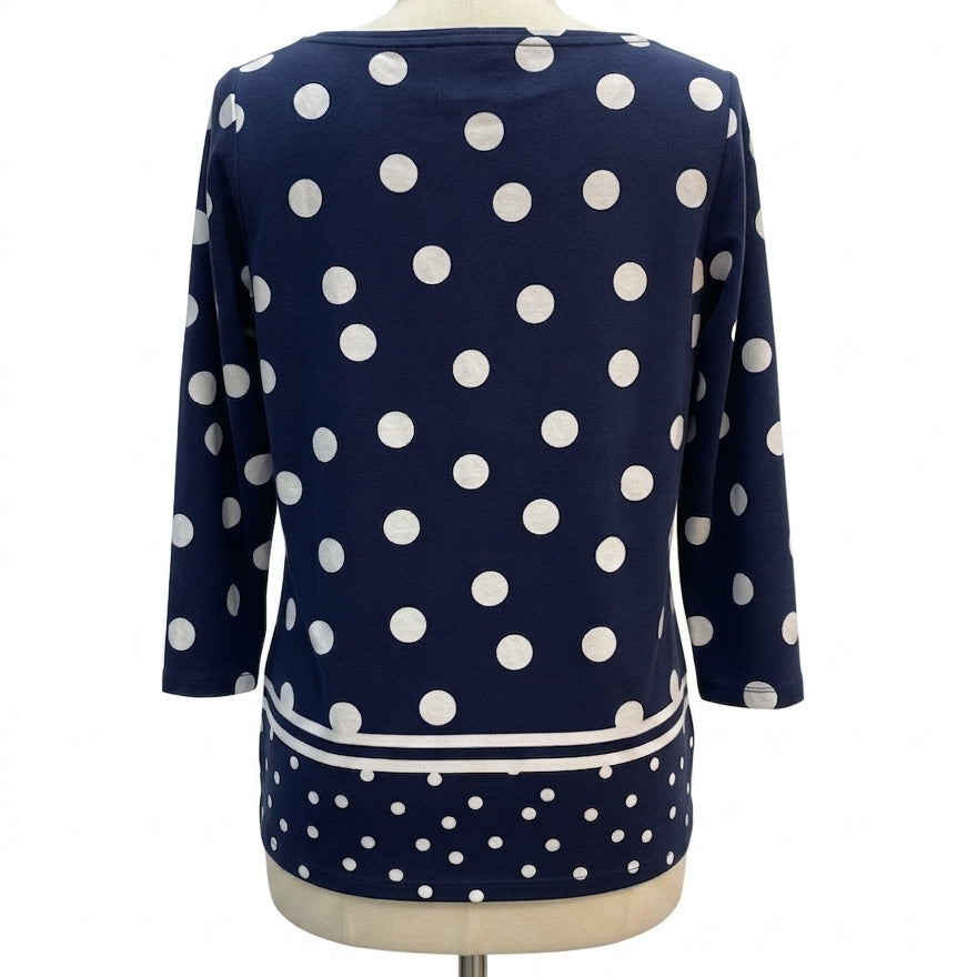 Talbots · Polka-Dots and Stripes · Small · NavyWhite