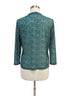 Liz Claiborne · Mesh Fabric Overlay Pleated · Large · TurqNavy