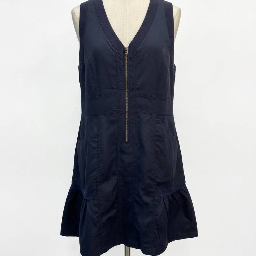 Fisoew · Women's Sleeveless Mesh Back Utility Active Dress · Large · Navy