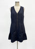 Fisoew · Women's Sleeveless Mesh Back Utility Active Dress · Large · Navy