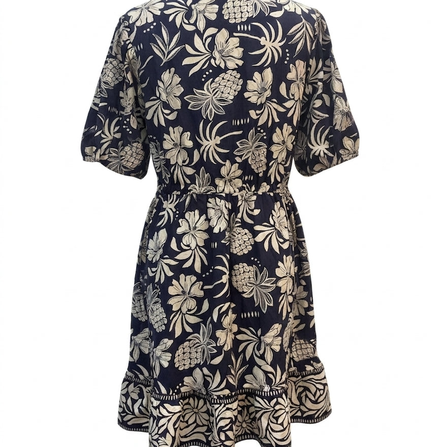 Joie · Elbow Length Dress · 16 · Navy/Cream