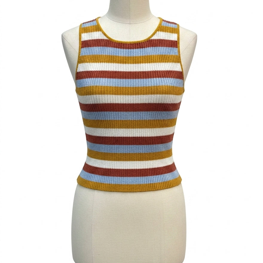 Zara · Knit SL Top · Medium · GoldBlue