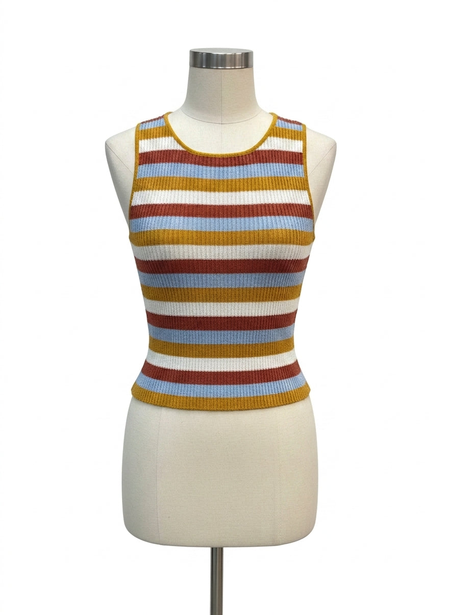 Zara · Knit SL Top · Medium · GoldBlue