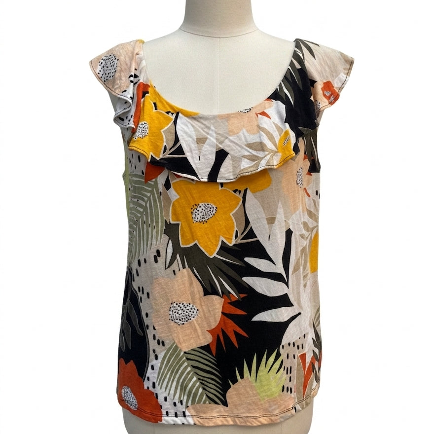 LOFT · Tank Top · XLarge · Beige Floral
