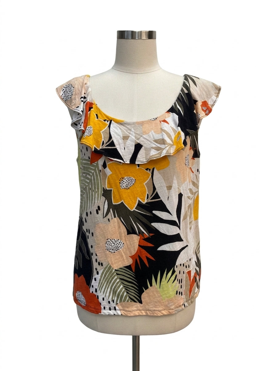 LOFT · Tank Top · XLarge · Beige Floral