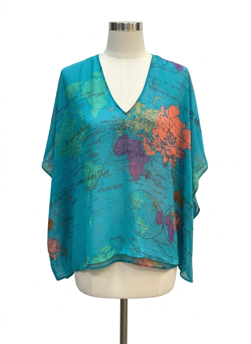 Show me your mumu · Wold map topper · Small · TealMulti