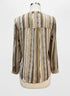 Zac&Rachel · Roll Tab Shirt · Large · CreamSage Striped