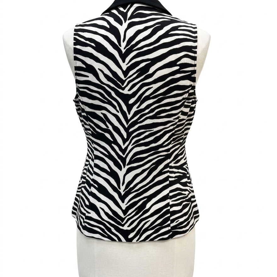 Michael Kors · Sleeveless Top · Large · BlackWhite