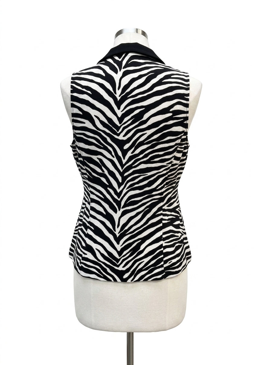 Michael Kors · Sleeveless Top · Large · BlackWhite