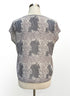 Cabi · Cap Sleeve Top · Medium · NavyGray Floral Print