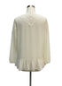 Anthropologie · Blue Tassel Chiffon With Lace · Small · CreamBlue