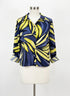 Olivia by Habitat · Watercolor Long Sleeve Shirt · Large · BlueLime
