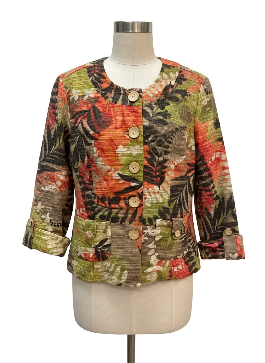 Alexis & Avery · FashionJacket · 10 · Olive-Peach