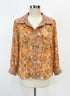 Democracy · Orange Floral Pleate · Medium · Orange Floral