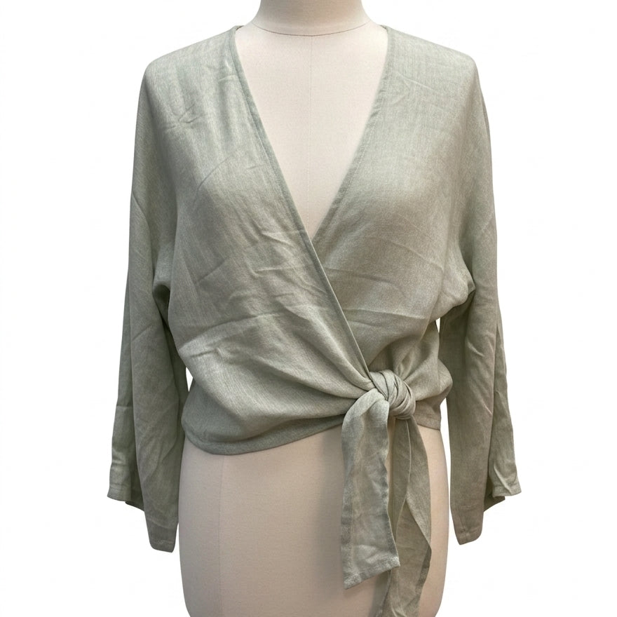 Christian Siriano · TieFront Cardigan · OS · Sage