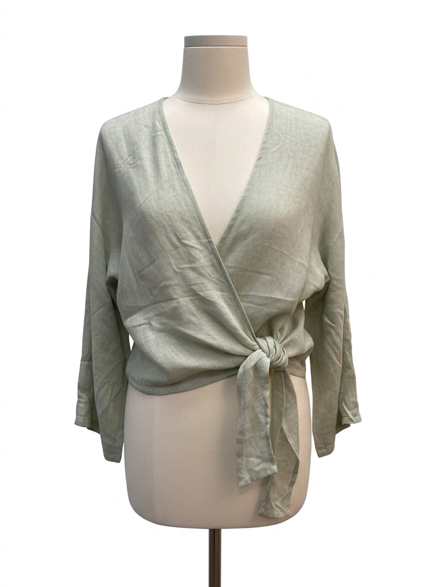 Christian Siriano · TieFront Cardigan · OS · Sage