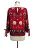 LOFT · LongSleeve Top · Large · RedCream Paisley