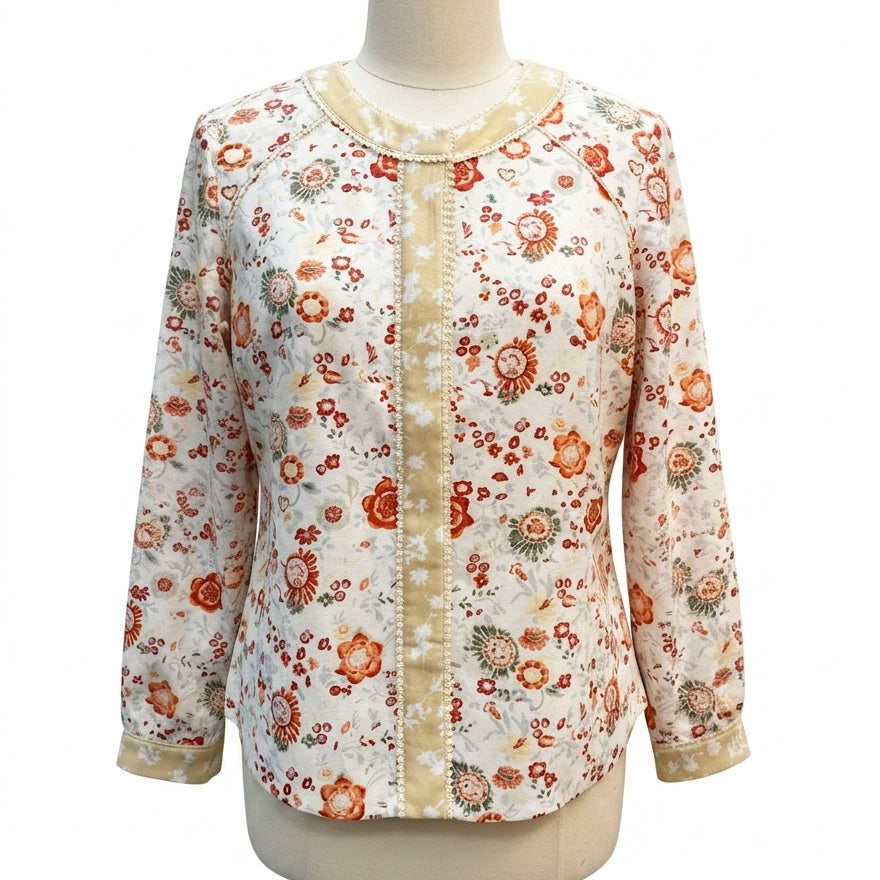 LOGO · Floral Design Jacket · Small · IvoryPoppy