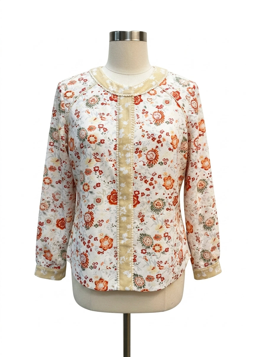 LOGO · Floral Design Jacket · Small · IvoryPoppy