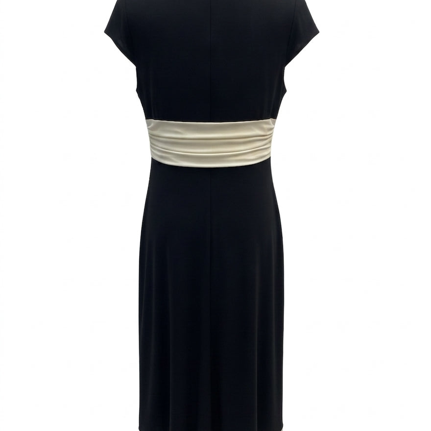 Jones NY · Cap Sleeve Dress · 8 · Black/White
