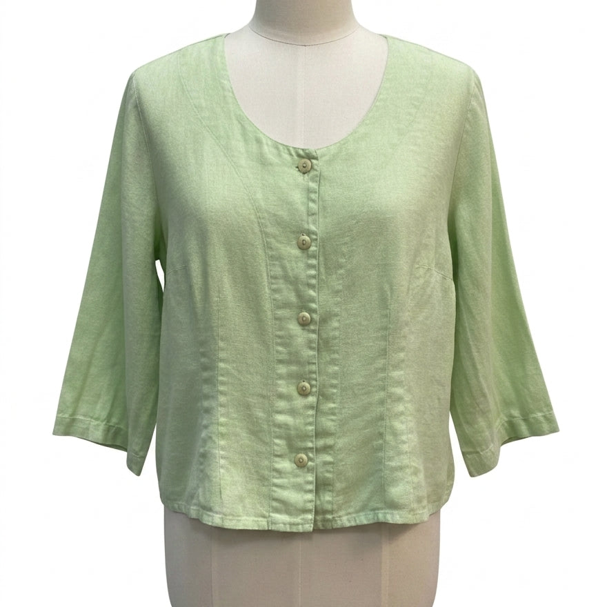 Flax · Blouse · Medium · Chartreuse