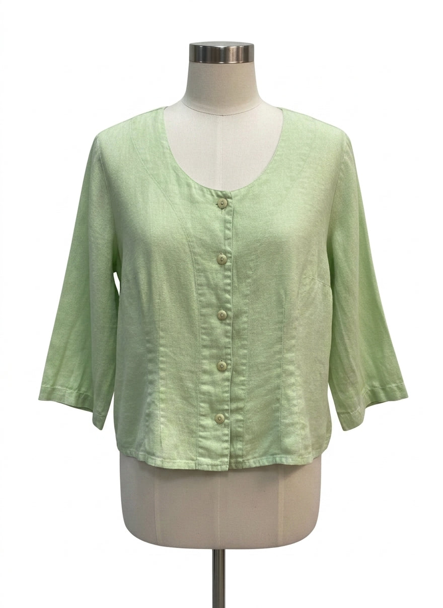 Flax · Blouse · Medium · Chartreuse