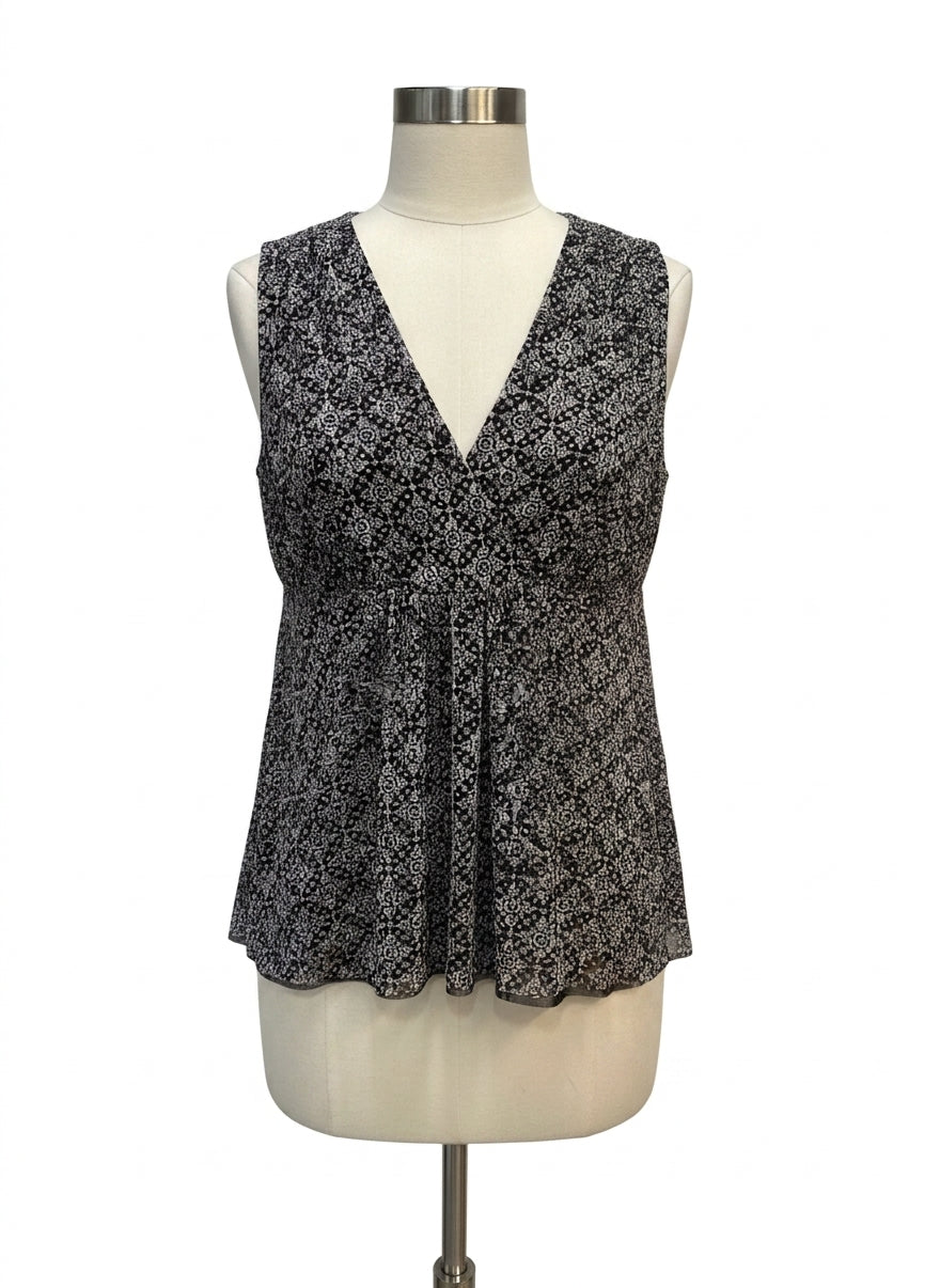 Michael Kors · peplum top · 1X · Black, Cream