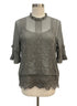 Anthropologie · Blue Tassel Celadon Lace Top · XSmall · Celadon
