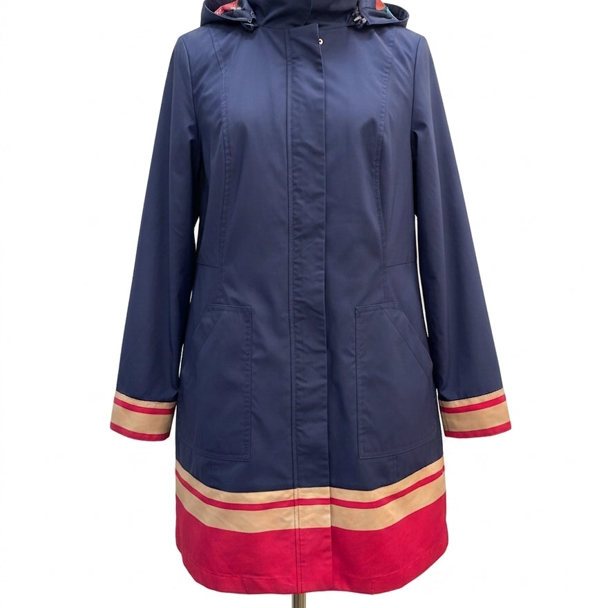 Chico's · RainCoat Sailboat pattern · Small · NavyPink