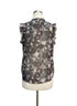 CAbi · Flutter Sleeve Top (Weaver BlackPink Floral Sheer) · Medium · BlackPink Floral Sheer