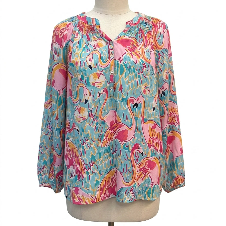 Lilly Pulitzer · Flamingos!! · XLarge · AquaPeach