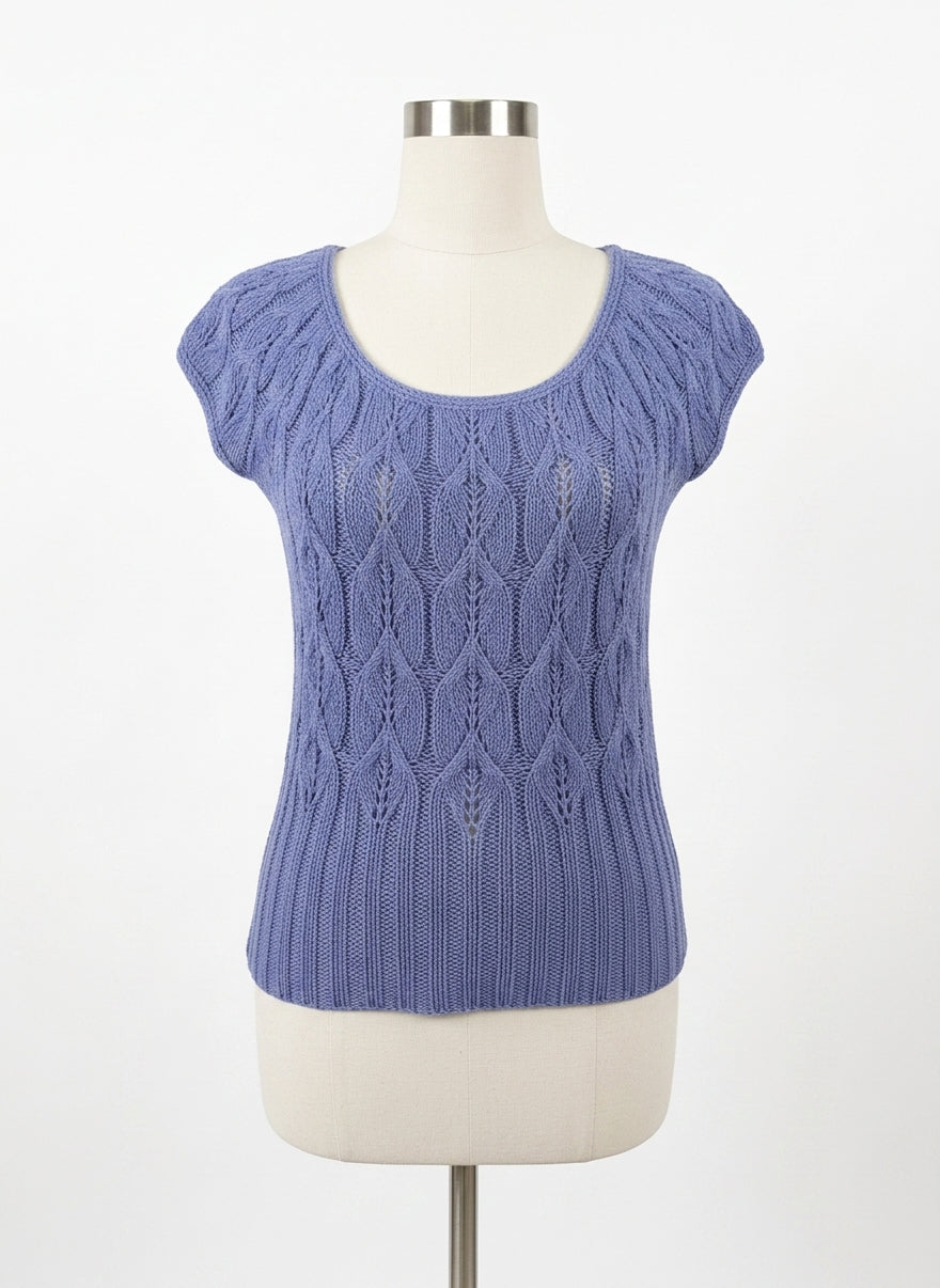 Moth · Cap Sleeve Top · Medium · Periwinkle