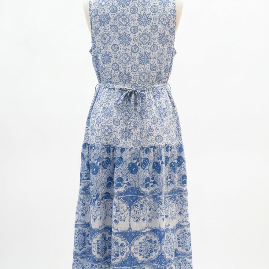 April Cornell · Dress · Large · WhiteBlue