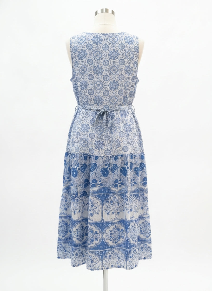 April Cornell · Dress · Large · WhiteBlue