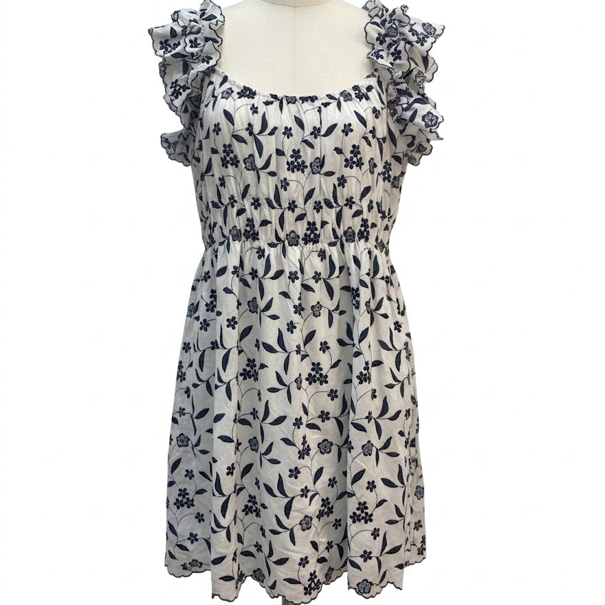 Anthropologie · Blue Tassel · Large · White/Navy