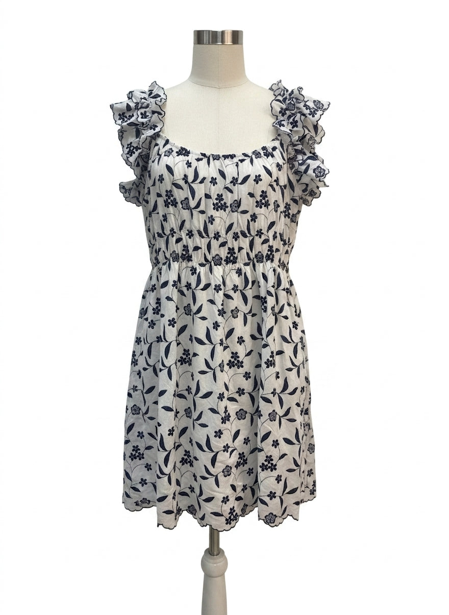 Anthropologie · Blue Tassel · Large · White/Navy